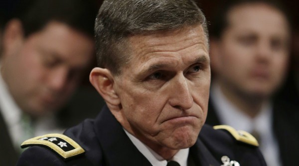 Defense Intelligence Agency director U.S. Army Lt. General Michael Flynn testifies before the House Intelligence Committee on "Worldwide Threats" in Washington February 4, 2014. REUTERS/Gary Cameron (UNITED STATES - Tags: CRIME LAW POLITICS MILITARY) - RTX187SY