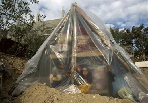 Nearly 100,000 Gazans Spend Winter In Tents, Animal Shelters.