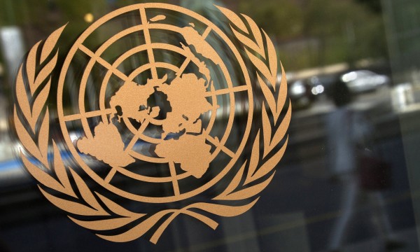 The United Nations logo - the planet in the crosshairs?