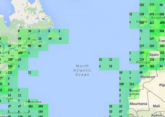 Historic First: North Atlantic EMPTY of Cargo Ships in-transit – ALL anchored along coasts; none moving