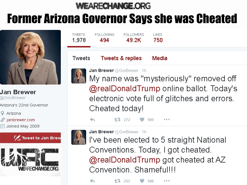 Former Arizona Gov. Says Trump was Cheated
