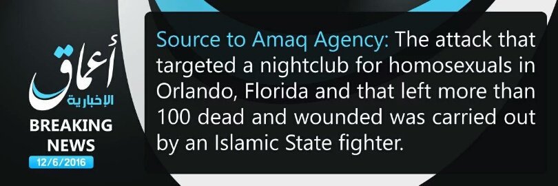 ISIS CLaims respons orlando
