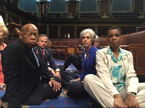 DEMOCRATS SIT-IN ON HOUSE FLOOR FOR GUN CONTROL