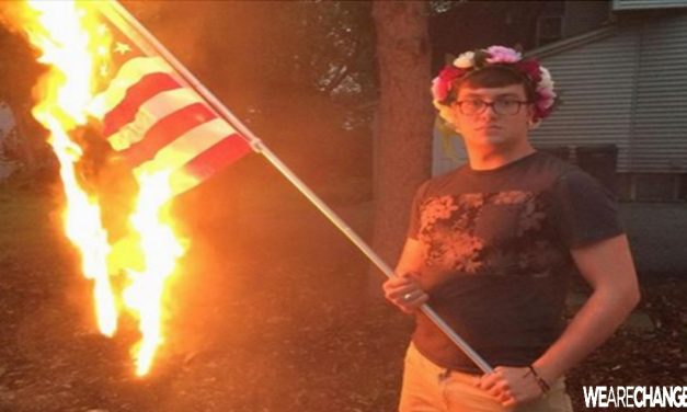 Police Arrest Man For Burning US Flag On His Own Property