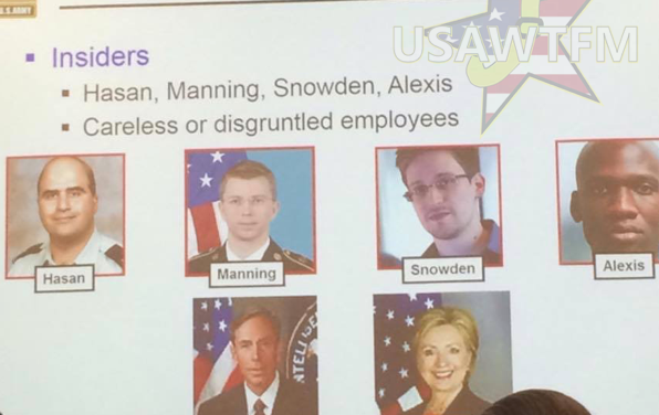 Army Training Slide Lists Clinton as ‘Insider Threat’ Alongside Mass Shooters