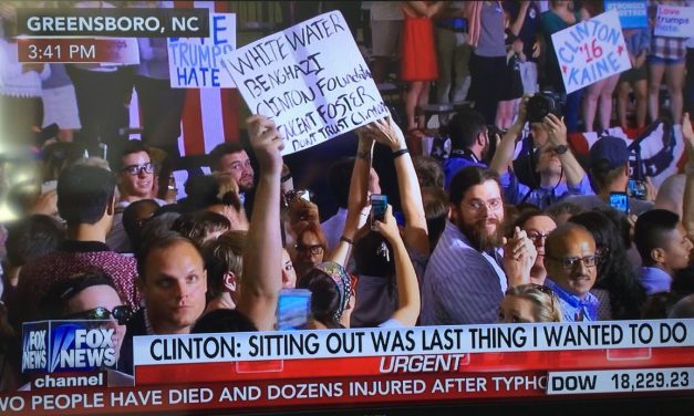 Protester Screams “F*CK HILLARY” on Live TV During Clinton Rally