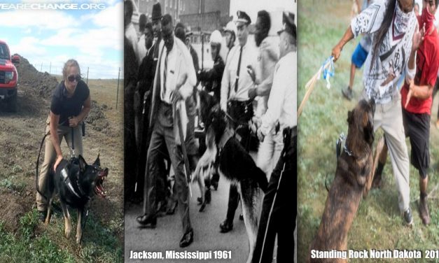 CENSORED NEWS: DOGS SICCED ON NATIVE AMERICAN PEACEFUL PROTESTORS