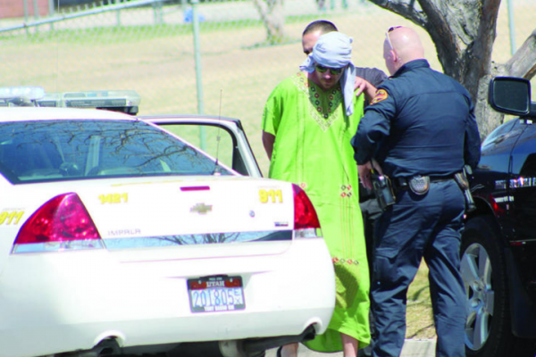 Christopher Craig during his 2014 arrest for driving onto a playground.
