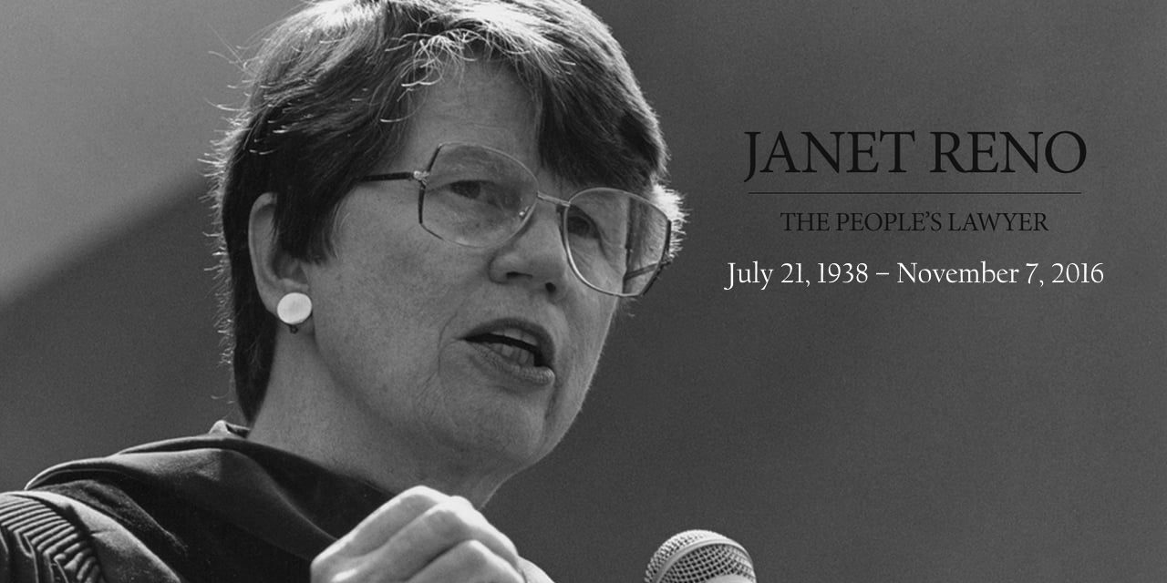 Former Attorney General Janet Reno Dies at 78