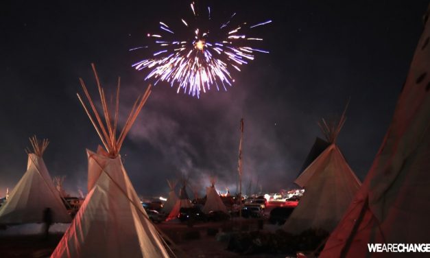 Standing Rock celebrates as the U.S. Army Corps shuts down the Dakota Access Pipeline.