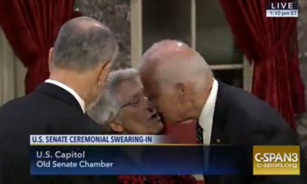 Biden Goes Viral After Kissing Chuck Grassley’s Wife on the Lips