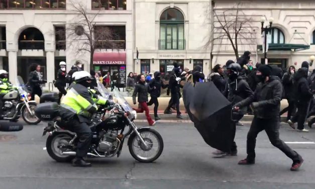 WATCH: DC Police Launch Flash Bang Grenades, Pepper Spray Protesters Prior To Inauguration