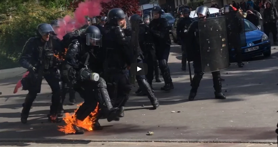 VIDEO: LUKE RUDKOWSKI- LIVE AT MAY DAY PROTEST IN PARIS
