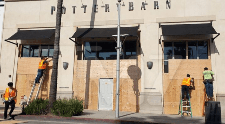 Retailers Prepare for Civil Unrest; Boarded-Up Stores Seen From SoHo to Beverly Hills