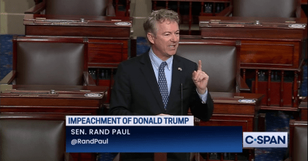 “They’re Wasting Our Time”: Rand Paul Shreds “Unconstitutional” Trump Impeachment in Floor Speech