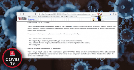WHO Quietly Edits Page Warning Against Vaccinating Children