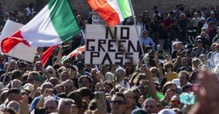 Fears of Disruption as ‘Green Pass’ Takes Effect and Huge Protests Rock Italy